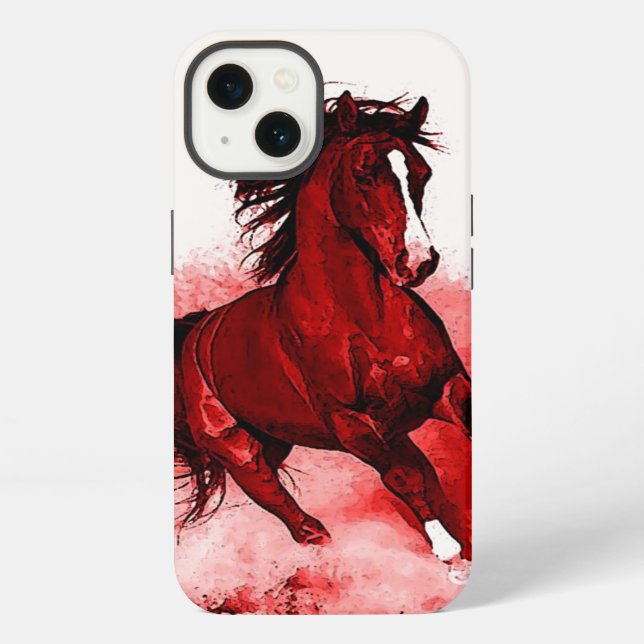 Laufendes Pferd iPhone Hülle (Rückseite)