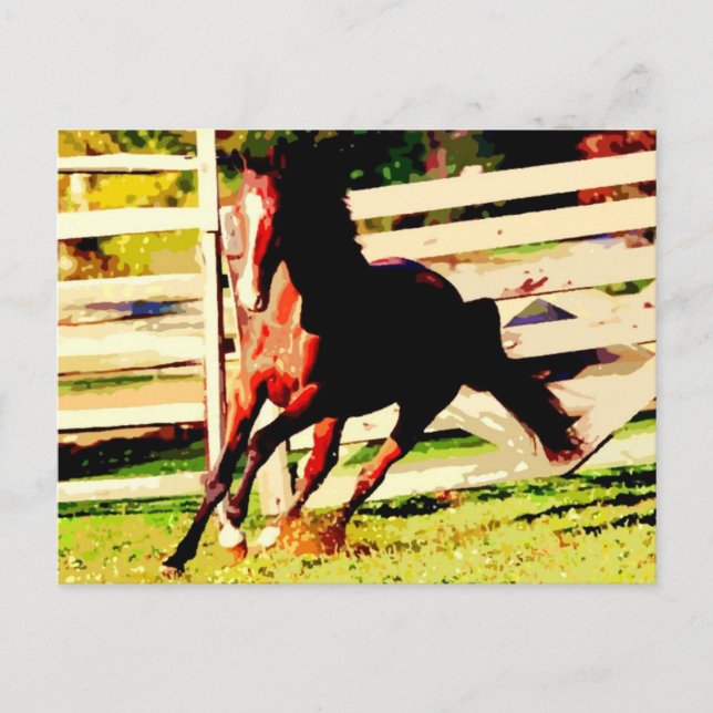 Laufendes Pferd Postkarte (Vorderseite)