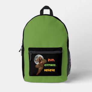 Laufendes Sasquatch-Abenteuer-Glaubens-Design Bedruckter Rucksack