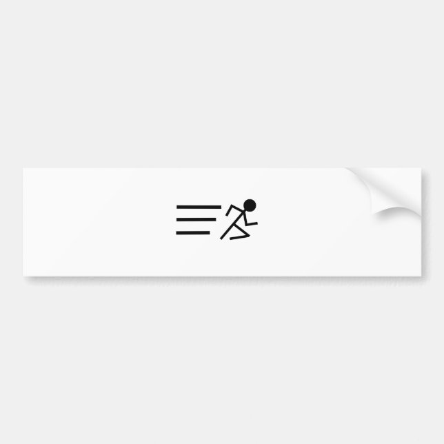 Laufendes Stickman Autoaufkleber (Vorne)