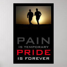 Läufer erleiden für immer Motivierend vorübergehen Poster