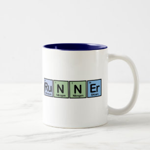 Läufer hergestellt von den Elementen Zweifarbige Tasse