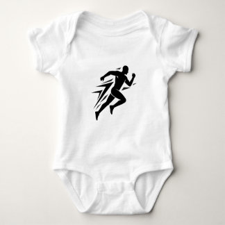 Läufer-Silhouette Athletisches Sportdesign Baby Strampler