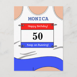 Läufer White Top Postkarte