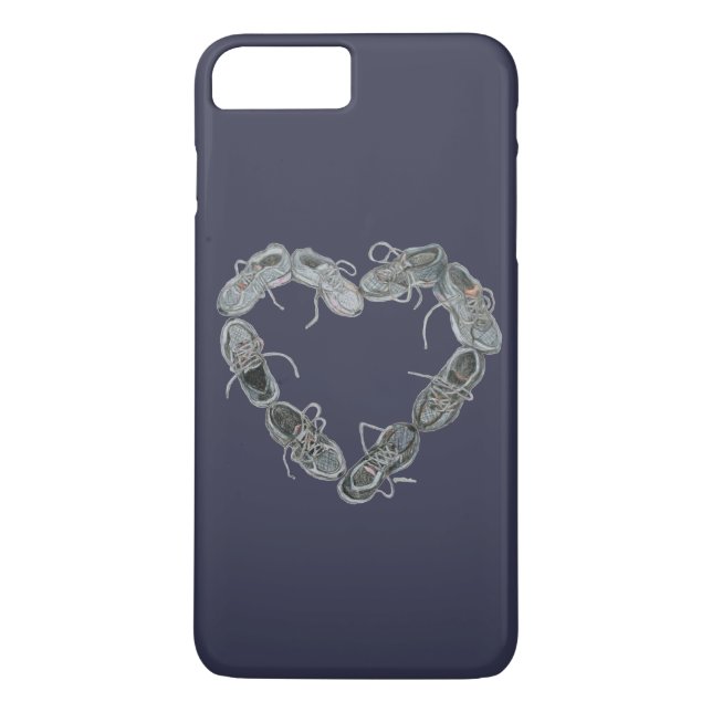 LaufLiebe - laufende Schuh-Herz-Telefon-Kasten Case-Mate iPhone Hülle (Rückseite)