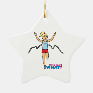 Laufmädchen Keramikornament