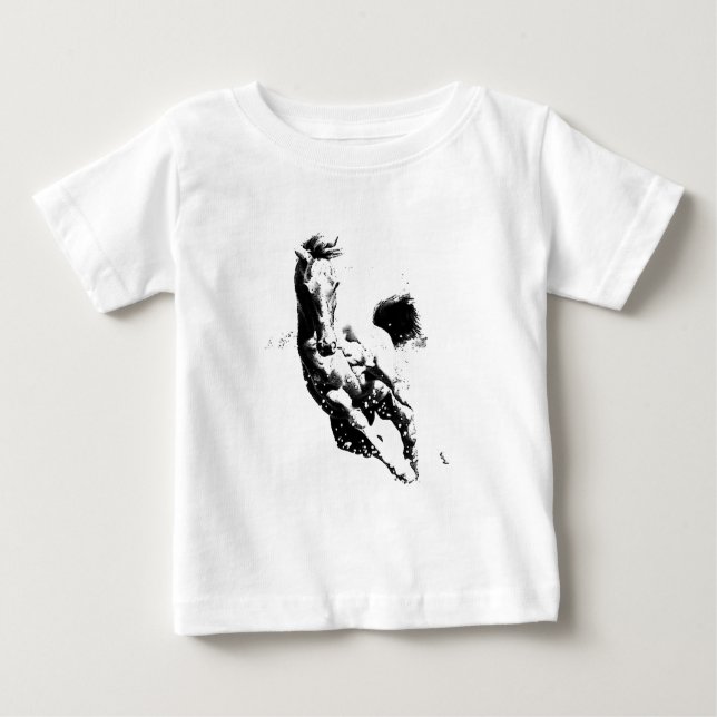 Laufpferd Baby T-shirt (Vorderseite)