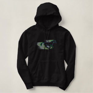 Laufpferd Bestickter Hoodie