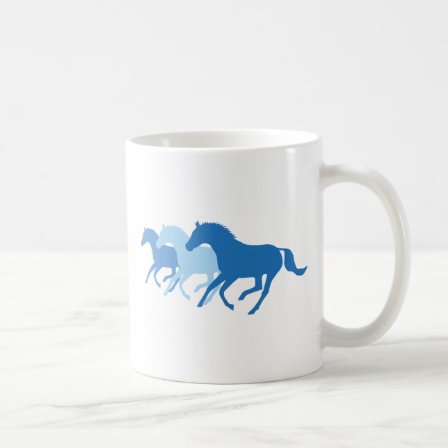 Laufpferd (blau) kaffeetasse (Rechts)