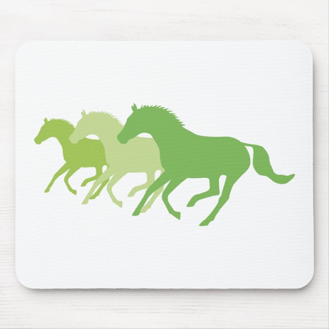 Laufpferd (grün) mousepad (Vorne)