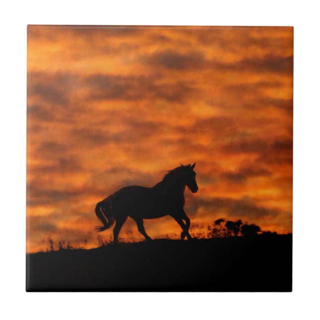 Laufpferd in fiery Sunset Fliese (Vorderseite)