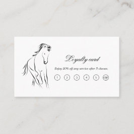 Laufpferd in schwarzer Farbe Treuekarte