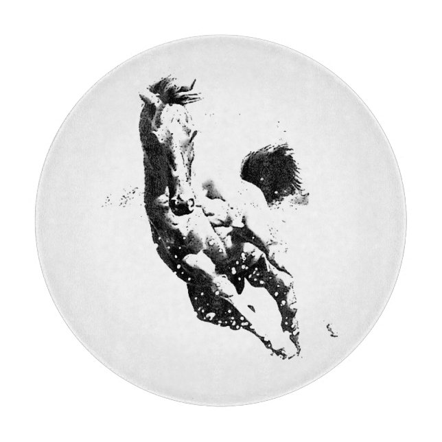 Laufpferd Schneidebrett (Vorderseite)