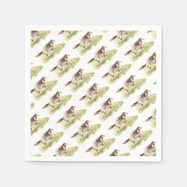 Laufpferd Serviette (Vorderseite)