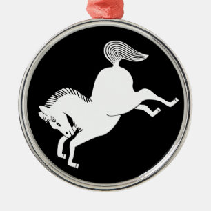 Laufpferd Silbernes Ornament
