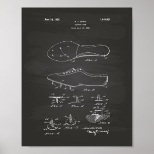 Laufschuh 1925 Patent Kunst Tafelbild Poster