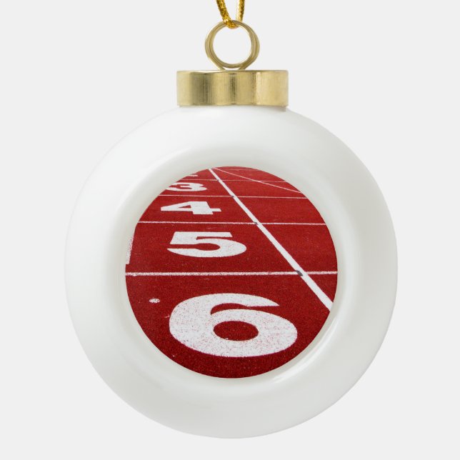 Laufspur Keramik Kugel-Ornament (Vorderseite)