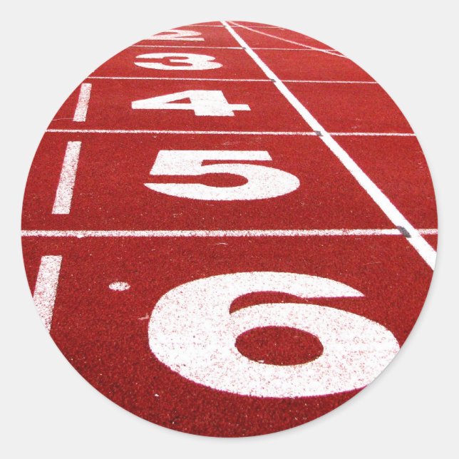 Laufspur Runder Aufkleber (Vorderseite)