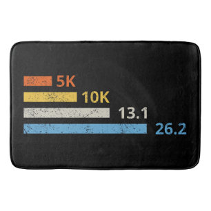 Laufstrecken I - 5K 10K 13,1 26,2 Marathonläufer Badematte