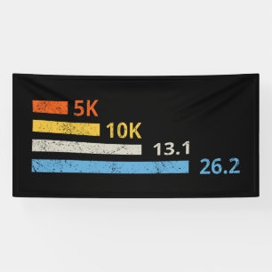 Laufstrecken I - 5K 10K 13,1 26,2 Marathonläufer Banner