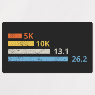 Laufstrecken I - 5K 10K 13,1 26,2 Marathonläufer Etiketten