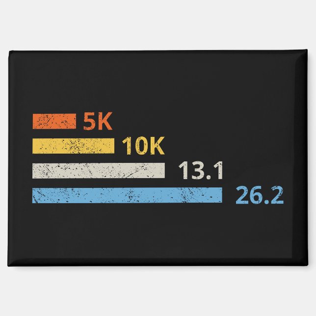 Laufstrecken I - 5K 10K 13,1 26,2 Marathonläufer Magnet (Vorderseite)