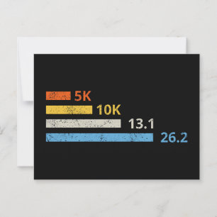 Laufstrecken I - 5K 10K 13,1 26,2 Marathonläufer Postkarte