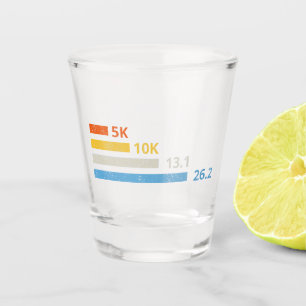 Laufstrecken I - 5K 10K 13,1 26,2 Marathonläufer Schnapsglas