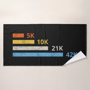 Laufstrecken II - 5K 10K 21K 42K Marathoner Badhandtuch Set
