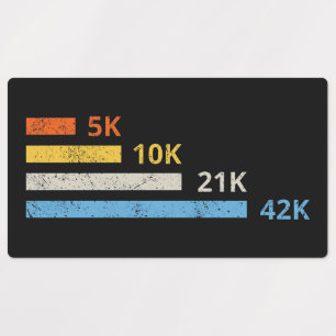 Laufstrecken II - 5K 10K 21K 42K Marathoner Etiketten