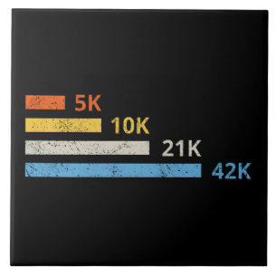 Laufstrecken II - 5K 10K 21K 42K Marathoner Fliese
