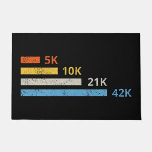 Laufstrecken II - 5K 10K 21K 42K Marathoner Fußmatte