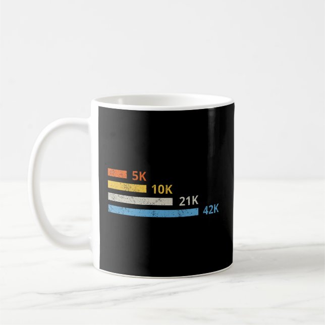 Laufstrecken II - 5K 10K 21K 42K Marathoner Kaffeetasse (Links)