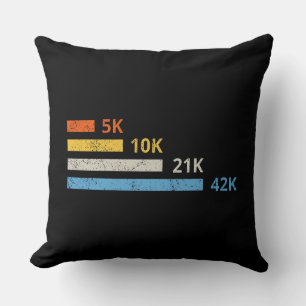 Laufstrecken II - 5K 10K 21K 42K Marathoner Kissen