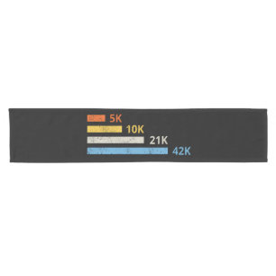 Laufstrecken II - 5K 10K 21K 42K Marathoner Kurzer Tischläufer