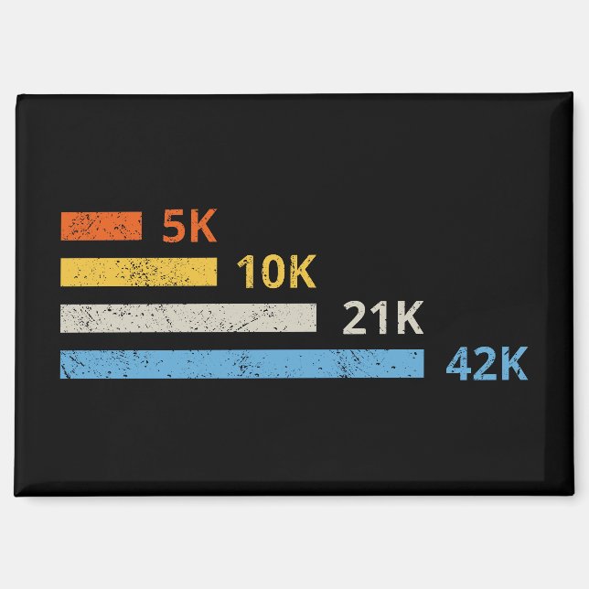 Laufstrecken II - 5K 10K 21K 42K Marathoner Magnet (Vorderseite)
