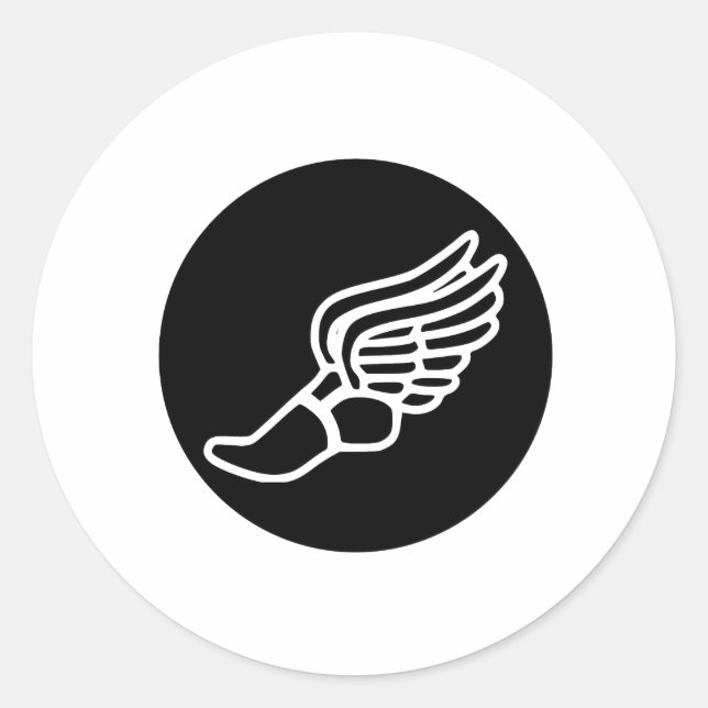 Laufsymbol Runder Aufkleber (Vorderseite)