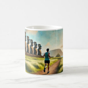 Läuft auf der Osterinsel Kaffeetasse