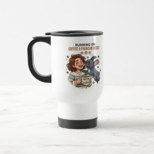 Läuft auf Kaffee und French Bulldog-Küssen Reisebecher