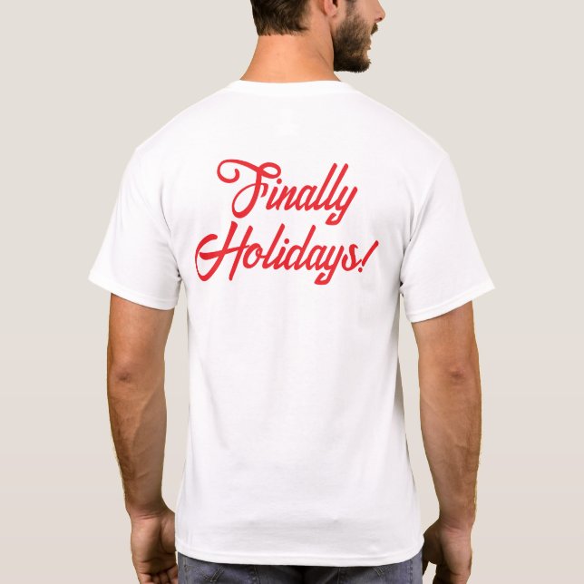 Läuft auf Kakao und Fristen - Weihnachts-T-Shirt T-Shirt (Rückseite)