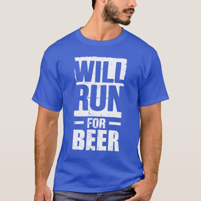 Läuft für Bier T-Shirt (Vorderseite)