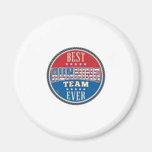 Laufteam Patriotisches Vintage-Abzeichen Design_1 Magnet