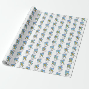 Laufübung Rentier Weihnachten Geschenkpapier