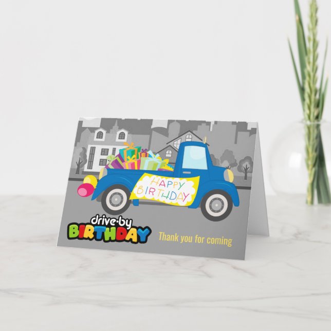 Laufwerk durch Geburtstagsparty Karte (Vorderseite)