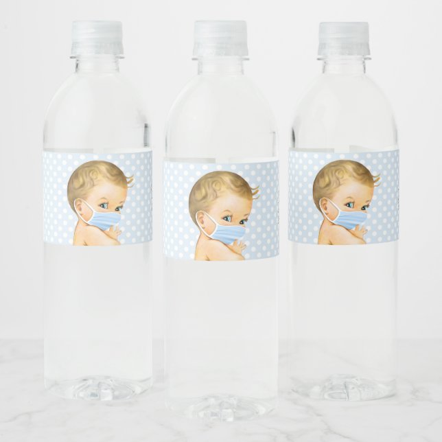 Laufwerk mit Baby Shower Baby Boy Tragemaske (Flaschen)