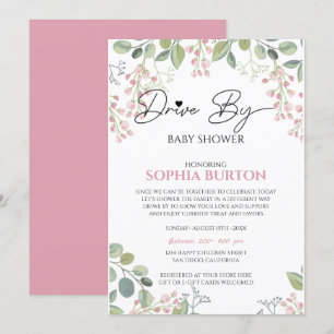 Laufwerk mit Babydusche Einladung