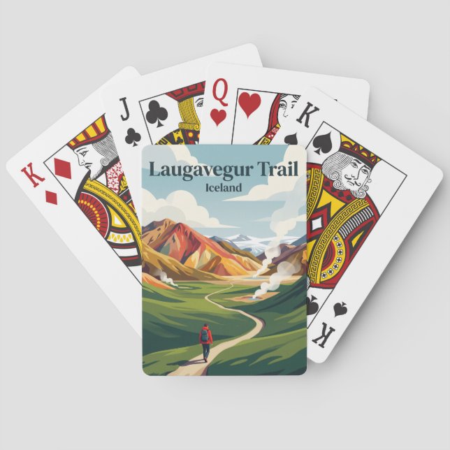 Laugavegur-Wanderweg Island Spielkarten (Rückseite)