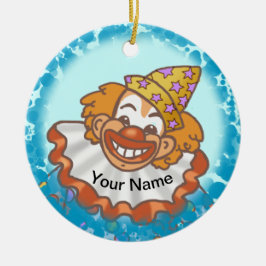 Laugh Clown Face Keramik Ornament