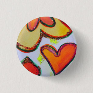 Laugh Hearden Garden Art Buttons oder Lapel Pins