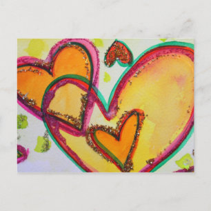 Laugh Hearts Connect Postcard Postkarte